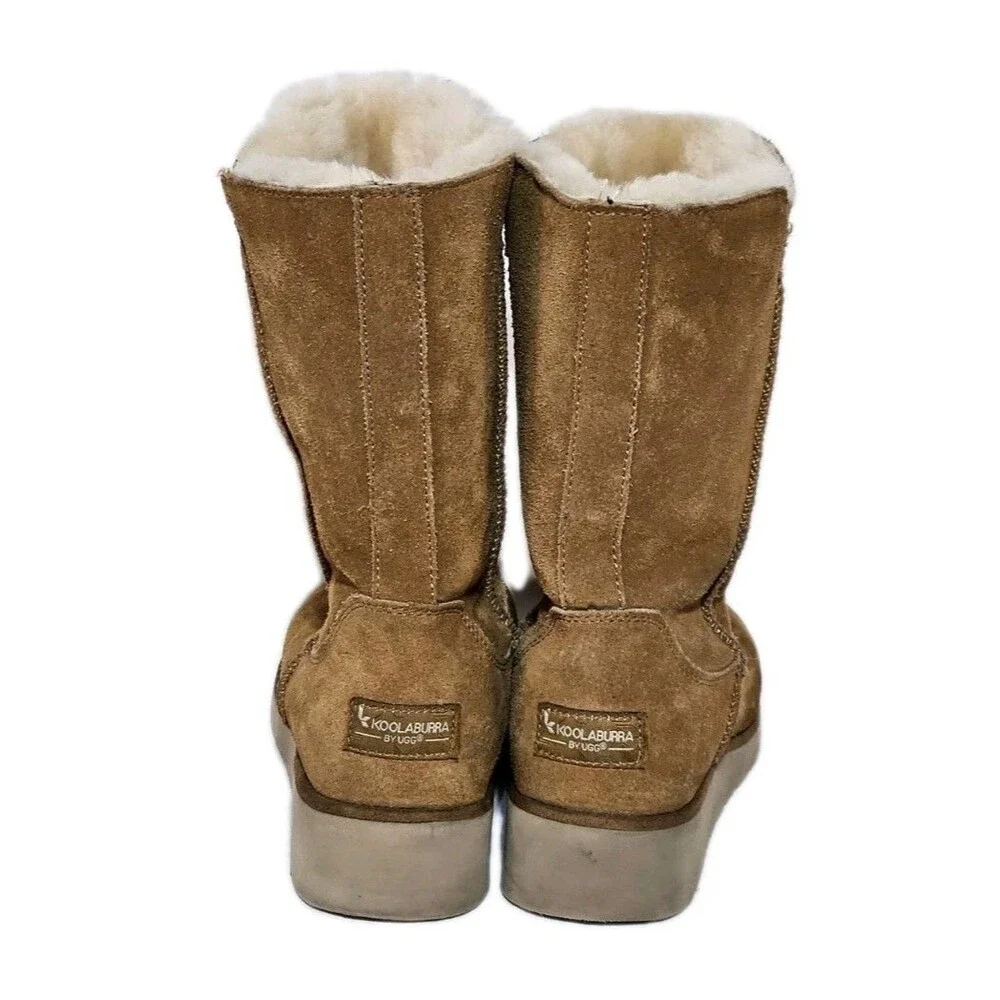 UGG Koolaburra Boot Womens Koola Short Fashion Size 7 Chestnut Brown